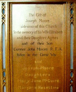 (2c) St Margaret's Church: private memorial plaque (John Moore)