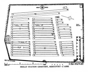 CWGC Cemetery Plan: HEILLY STATION CEMETERY, MERICOURT-L’ABBE