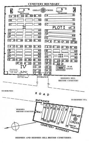 CWGC Cemetery Plan: HERMIES BRITISH CEMETERY