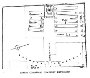 CWGC Cemetery Plan: HERSIN COMMUNAL CEMETERY EXTENSION