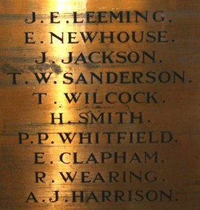 (3) Methodist Church: framed brass memorial plaque - detail