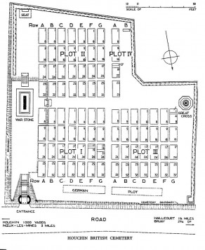 CWGC Cemetery Plan: HOUCHIN BRITISH CEMETERY