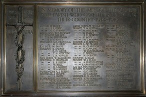 (2a) All Saints' Church: bronze memorial plaque