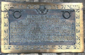 (2b) All Saints' Church: private brass memorial plaque (Jasper Whitfield Snowdon)