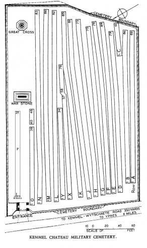 CWGC Cemetery Plan: KEMMEL CHATEAU MILITARY CEMETERY