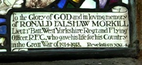 (1b) St Michael's Church: stained glass memorial window (Robert Falshaw Morkill) - detail