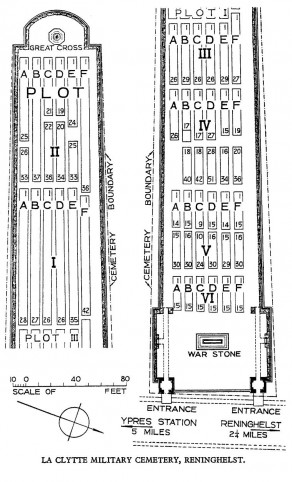 CWGC Cemetery Plan: LA CLYTTE MILITARY CEMETERY