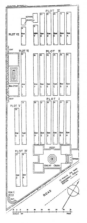 CWGC Cemetery Plan: LA KREULE MILITARY CEMETERY, HAZEBROUCK
