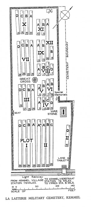 CWGC Cemetery Plan: LA LAITERIE MILITARY CEMETERY