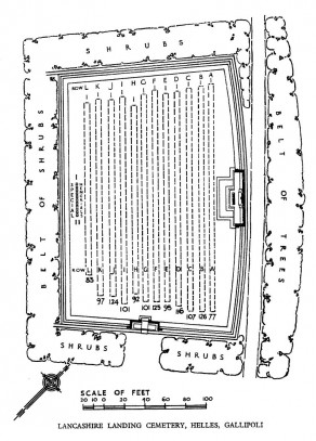 CWGC Cemetery Plan: LANCASHIRE LANDING CEMETERY