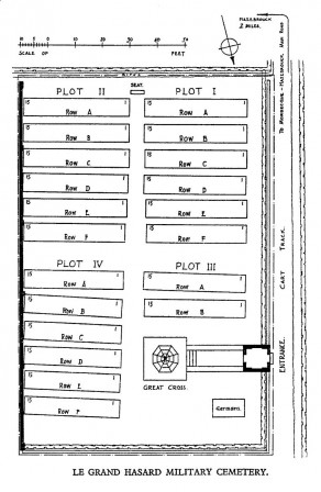 CWGC Cemetery Plan: LE GRAND HASARD MILITARY CEMETERY, MORBECQUE