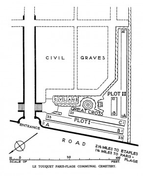 CWGC Cemetery Plan: LE TOUQUET-PARIS PLAGE COMMUNAL CEMETERY