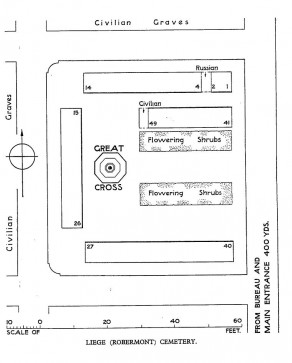 CWGC Cemetery Plan: LIEGE (ROBERMONT) CEMETERY
