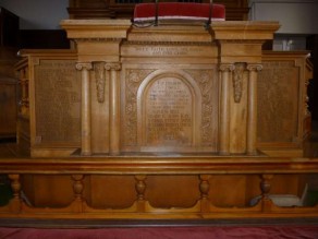 (4) Bethel Methodist Chapel: pulpit with carved oak panels