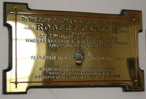 (2b) - Methodist Church: private memorial plaque (Robert Carter) (now in Victoria Institute)
