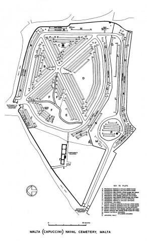 CWGC Cemetery Plan: MALTA (CAPUCCINI) NAVAL CEMETERY
