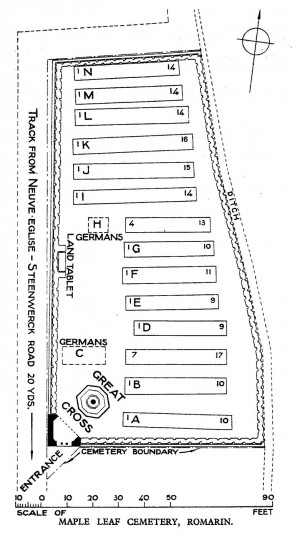 CWGC Cemetery Plan: MAPLE LEAF CEMETERY