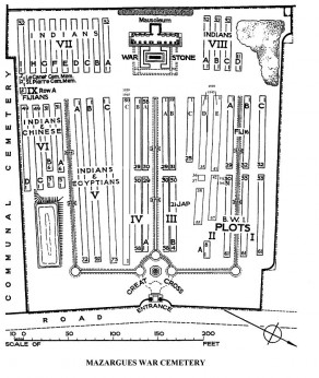 CWGC Cemetery Plan: MAZARGUES WAR CEMETERY, MARSEILLES