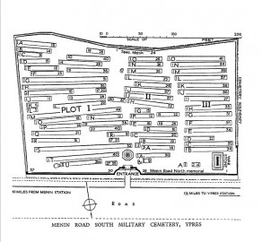 CWGC Cemetery Plan: MENIN ROAD SOUTH MILITARY CEMETERY