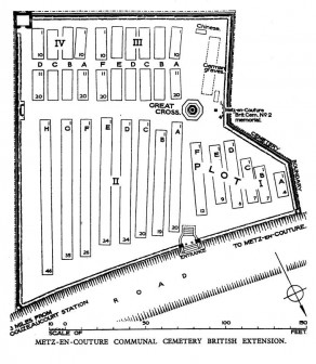 CWGC Cemetery Plan: METZ-EN-COUTURE COMMUNAL CEMETERY BRITISH EXTENSION