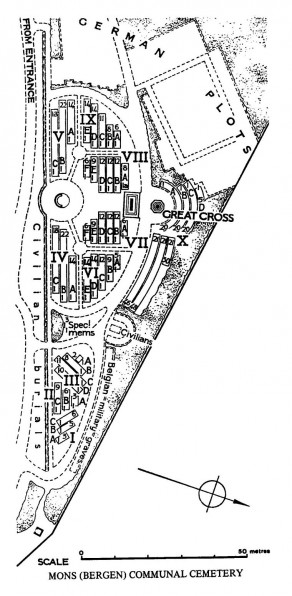CWGC Cemetery Plan: MONS (BERGEN) COMMUNAL CEMETERY