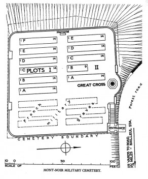 CWGC Cemetery Plan: MONT NOIR MILITARY CEMETERY, ST. JANS-CAPPEL