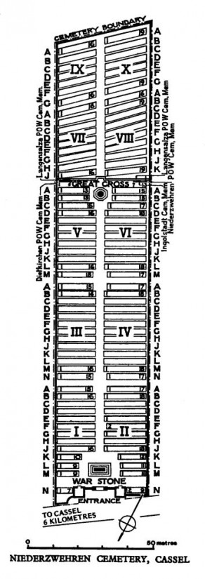 CWGC Cemetery Plan: NIEDERZWEHREN CEMETERY, KASSEL