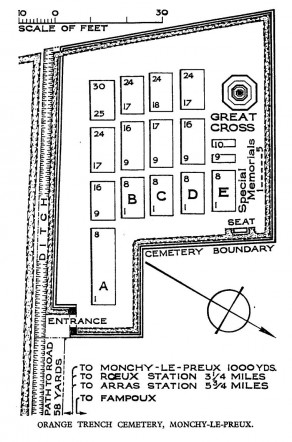 CWGC Cemetery Plan: ORANGE TRENCH CEMETERY, MONCHY-LE-PREUX