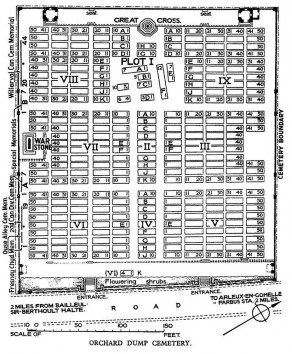 CWGC Cemetery Plan: ORCHARD DUMP CEMETERY, ARLEUX-EN-GOHELLE