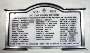 (2a) St Cuthbert's Church: stone memorial plaque