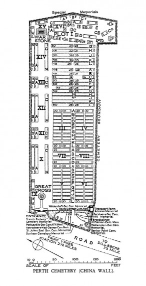 CWGC Cemetery Plan: PERTH CEMETERY (CHINA WALL)
