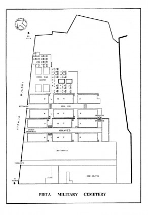 CWGC Cemetery Plan: PIETA MILITARY CEMETERY