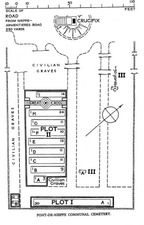 CWGC Cemetery Plan: PONT-DE-NIEPPE COMMUNAL CEMETERY
