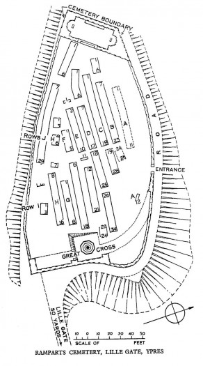 CWGC Cemetery Plan: RAMPARTS CEMETERY, LILLE GATE