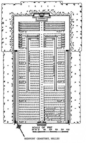 CWGC Cemetery Plan: REDOUBT CEMETERY, HELLES