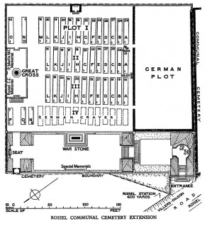 CWGC Cemetery Plan: ROISEL COMMUNAL CEMETERY EXTENSION