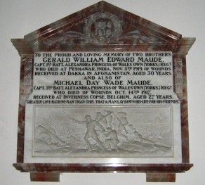 (1b) St Peter's Church: private memorial (George William Edward & Michael Day Wade Maude)