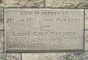 (2) Inghamite Church: memorial foundation stone (Lewis Carr Marsden)