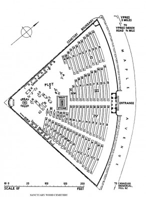 CWGC Cemetery Plan: SANCTUARY WOOD CEMETERY
