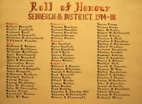 (4) Sedbergh & District Roll of Honour 1914-18