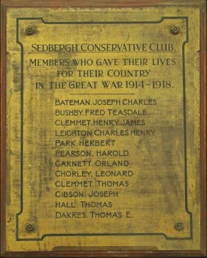 (5) Conservative Club: Roll of Honour