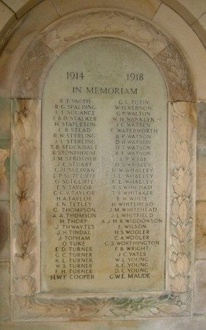 (1) Cloisters - Roll of Honour, panel no 3