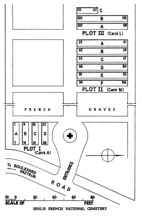 CWGC Cemetery Plan: SENLIS FRENCH NATIONAL CEMETERY