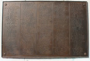(1) War Memorial: plaque no 2