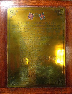 (2a) St Andrew's Church: brass memorial plaque
