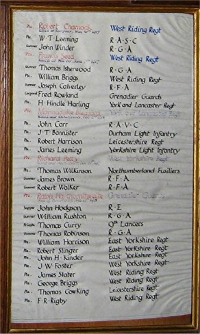 (2c) St Andrew's Church: Roll of Honour - detail no 3