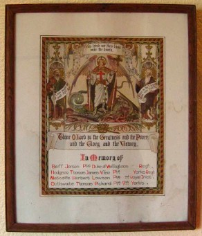 (2a) St Matthew's Church: framed memorial scroll