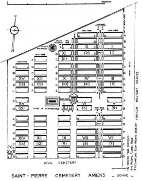 CWGC Cemetery Plan: ST. PIERRE CEMETERY, AMIENS