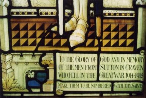 (4) St Thomas's Church: stained glass memorial window - detail