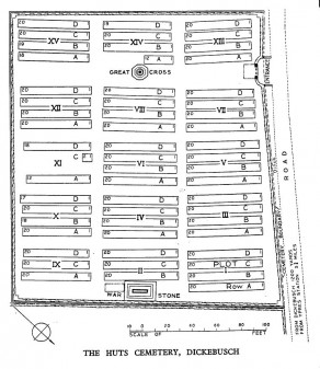 CWGC Cemetery Plan: THE HUTS CEMETERY
